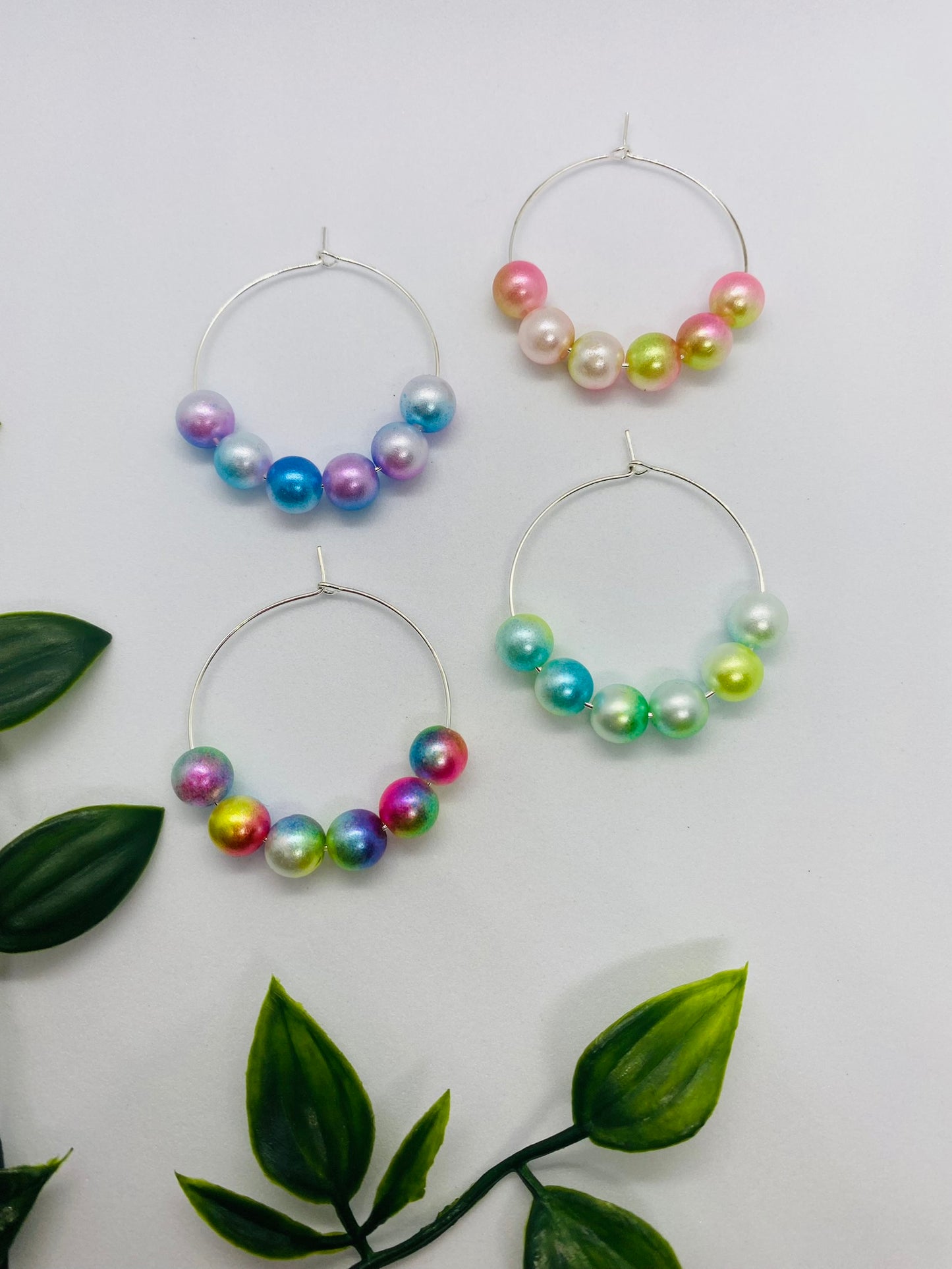 4 Two Tone Wine Glass Charms