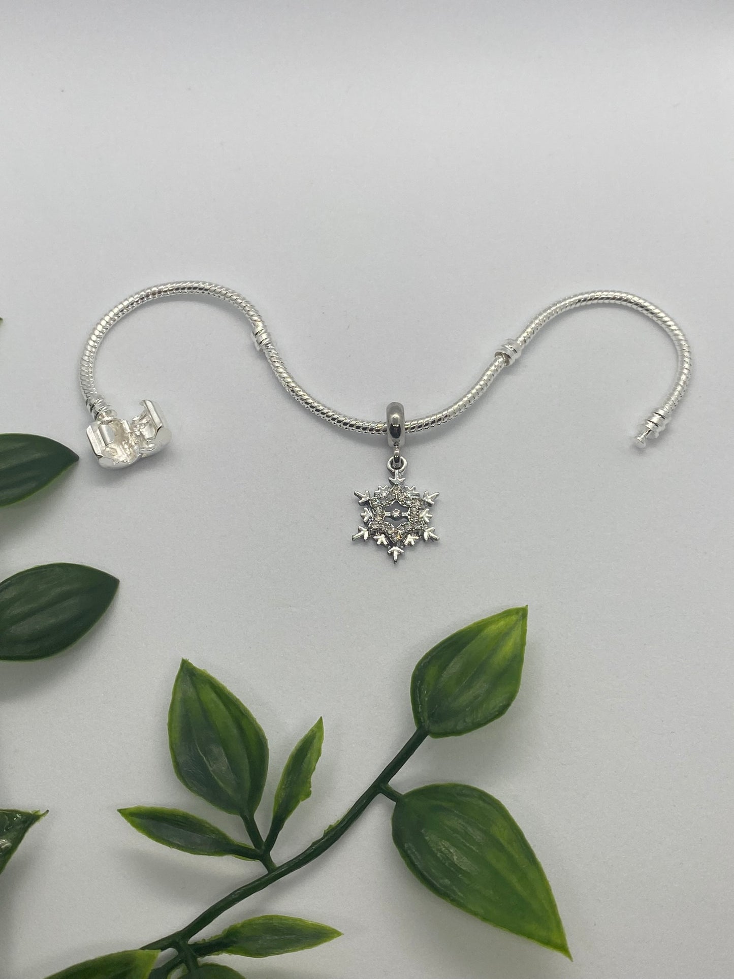 925 Silver Snake Charm Bracelet