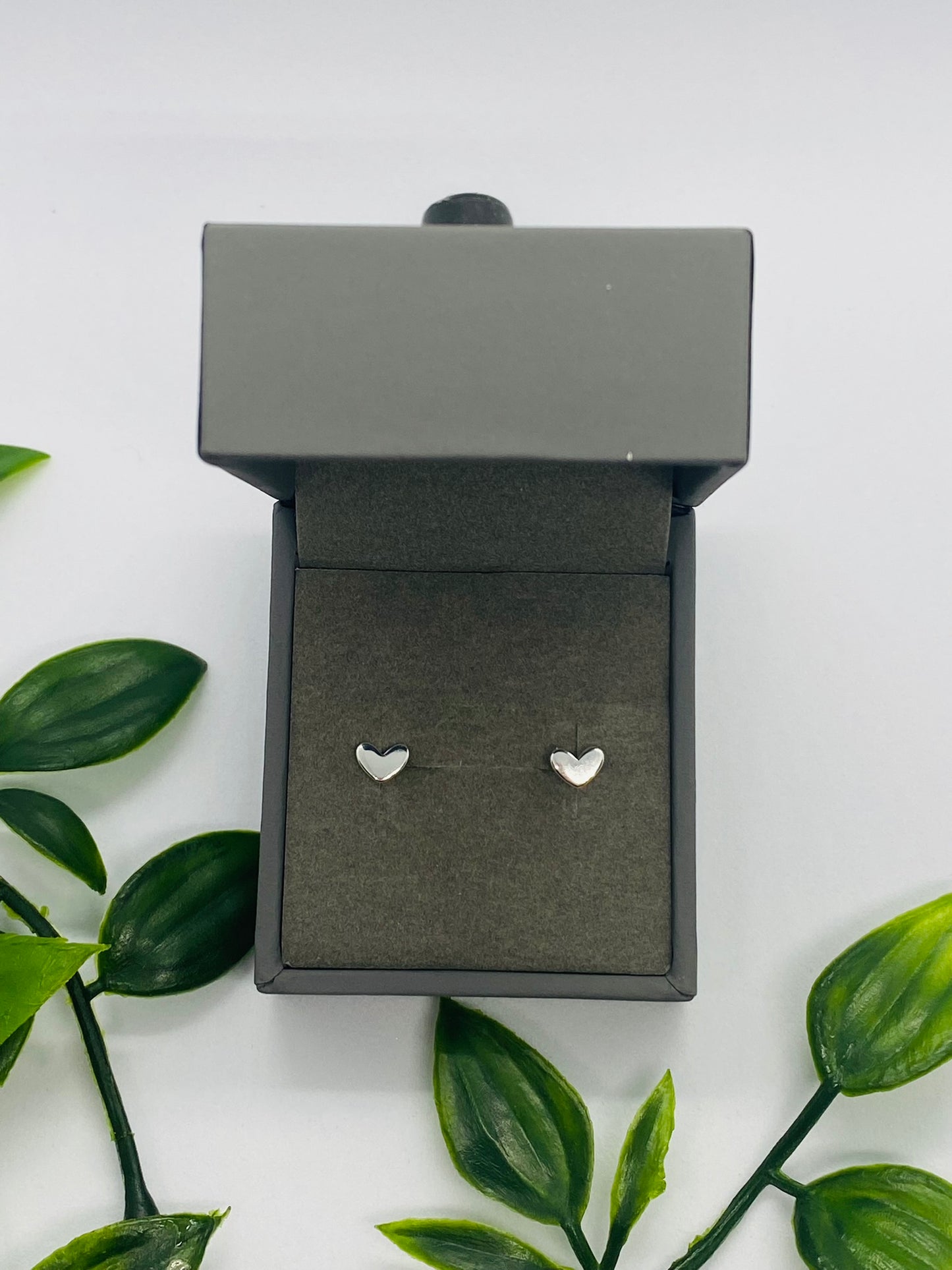 925 Silver Heart Stud Earrings
