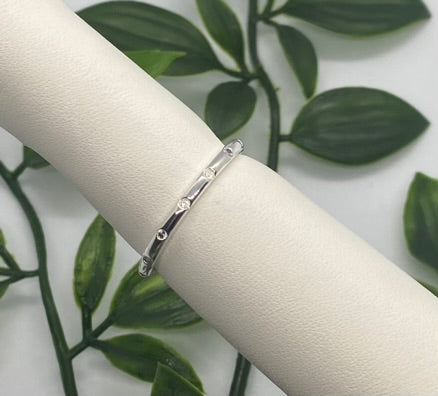 925 Silver Clear Stone Band
