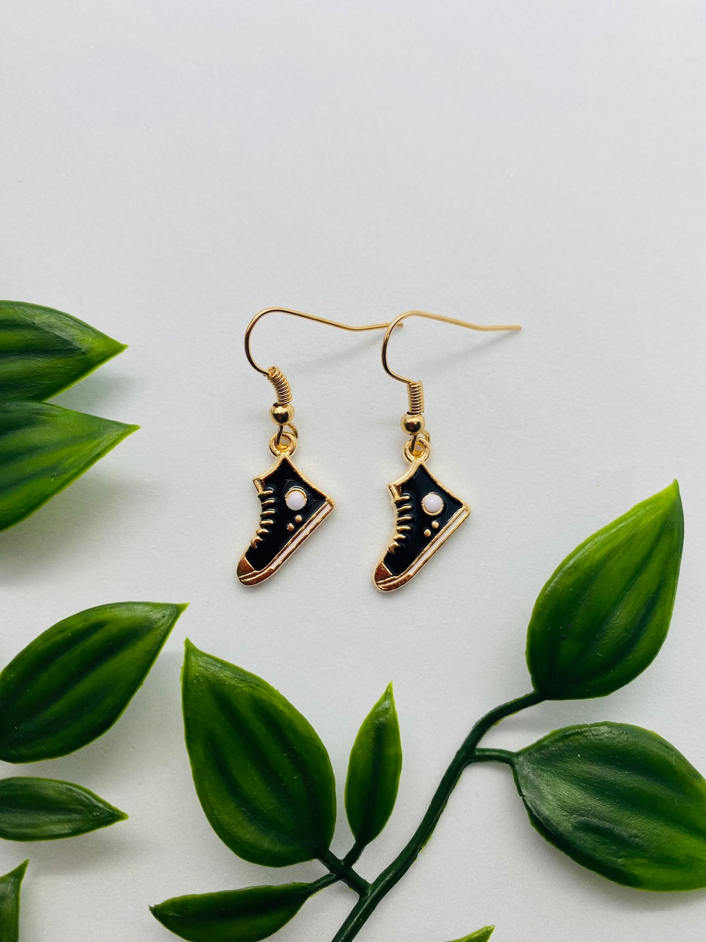 Black Boot Earrings