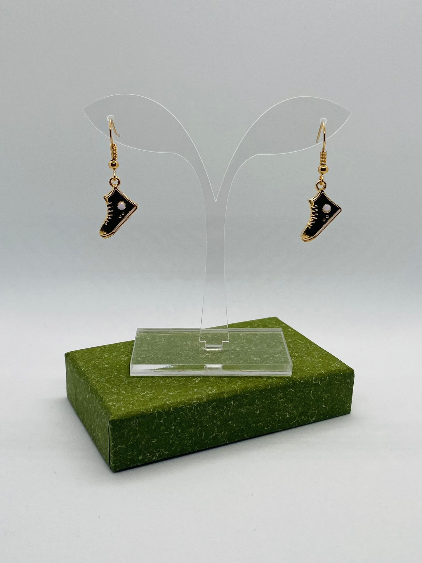 Black Boot Earrings