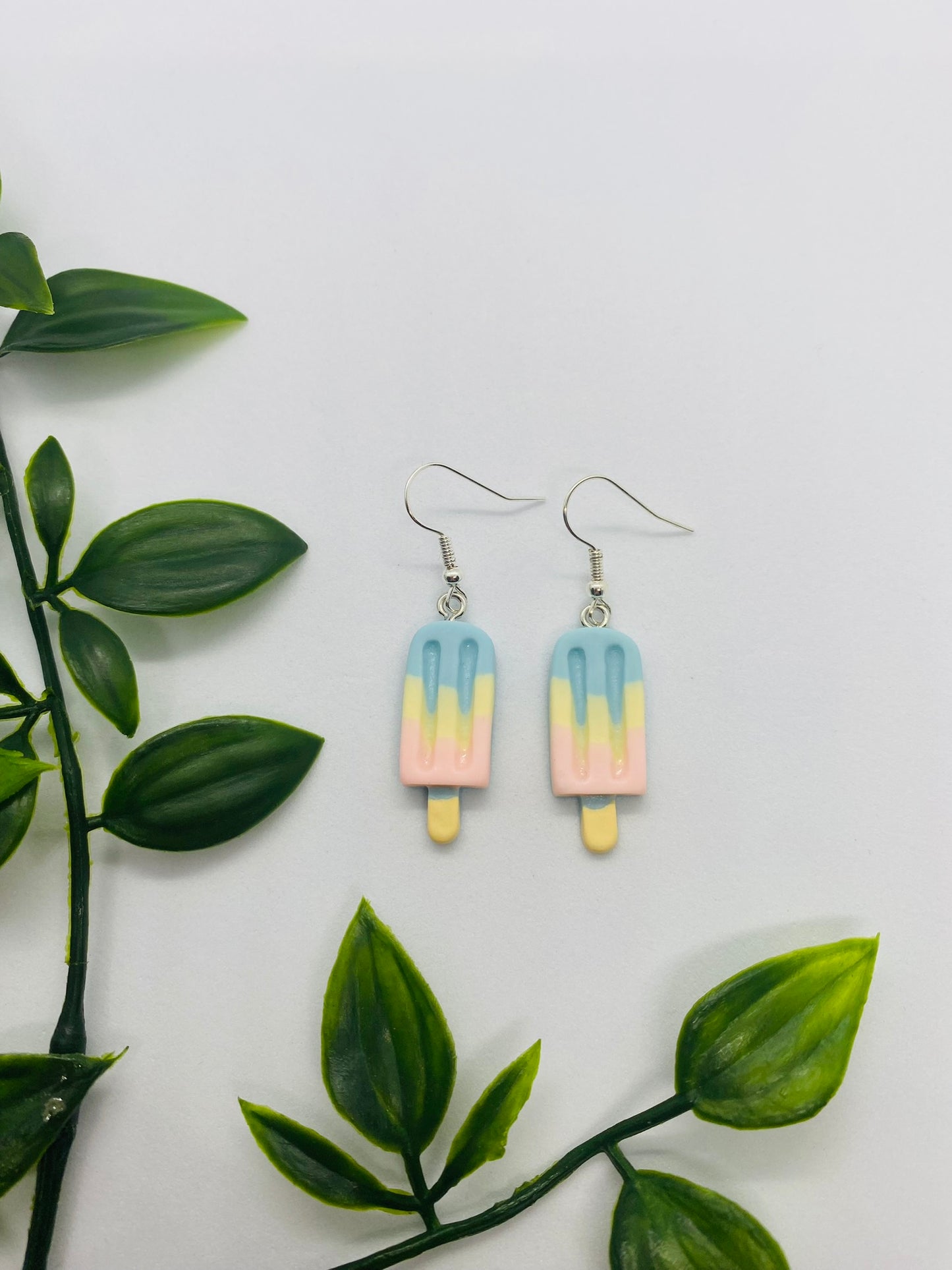 Blue & Pink Ice Lolly Earrings