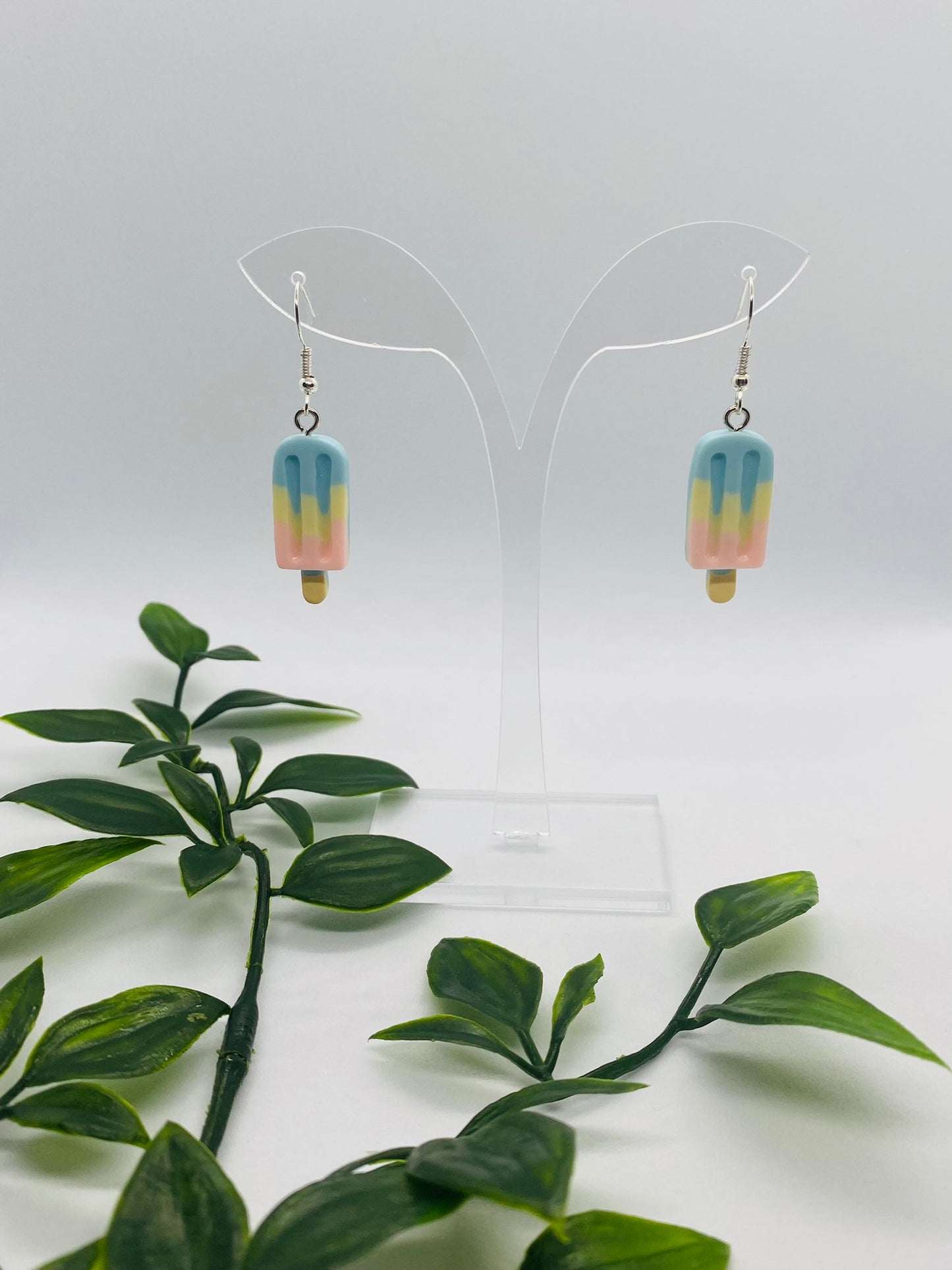 Blue & Pink Ice Lolly Earrings