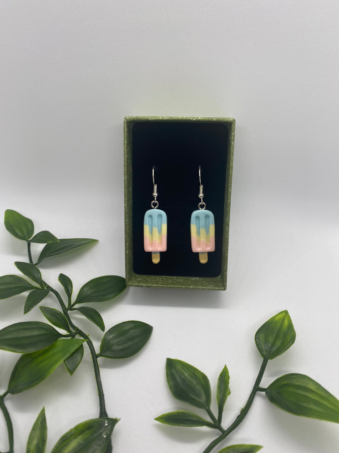 Blue & Pink Ice Lolly Earrings