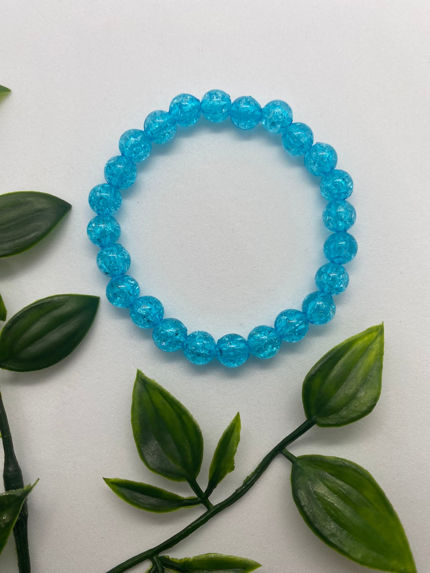 Bright Blue Bead Bracelet