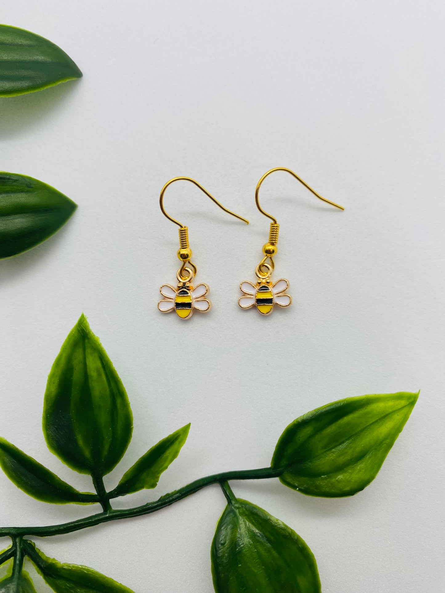Gold Bee Earrings