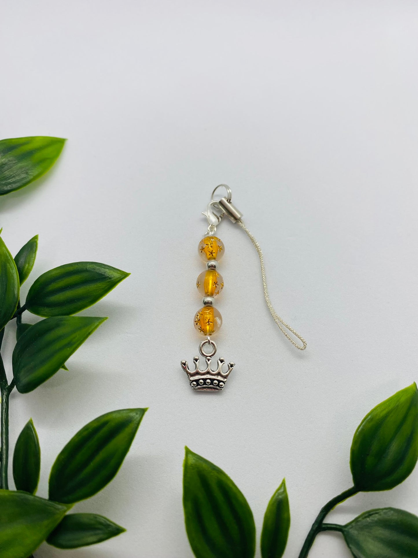 Gold Star Bead Crown Charm