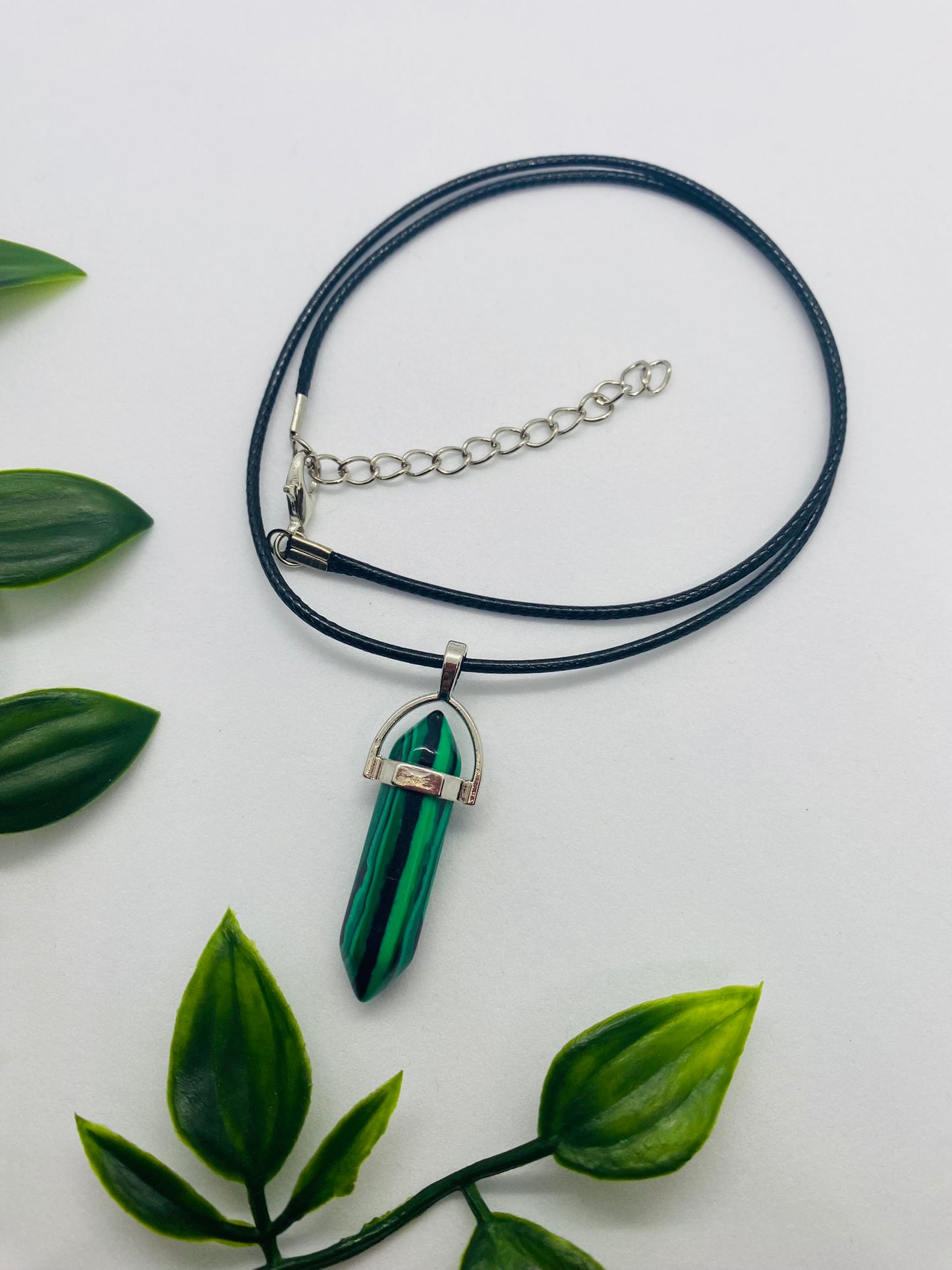 Green & Black Pendent Necklace