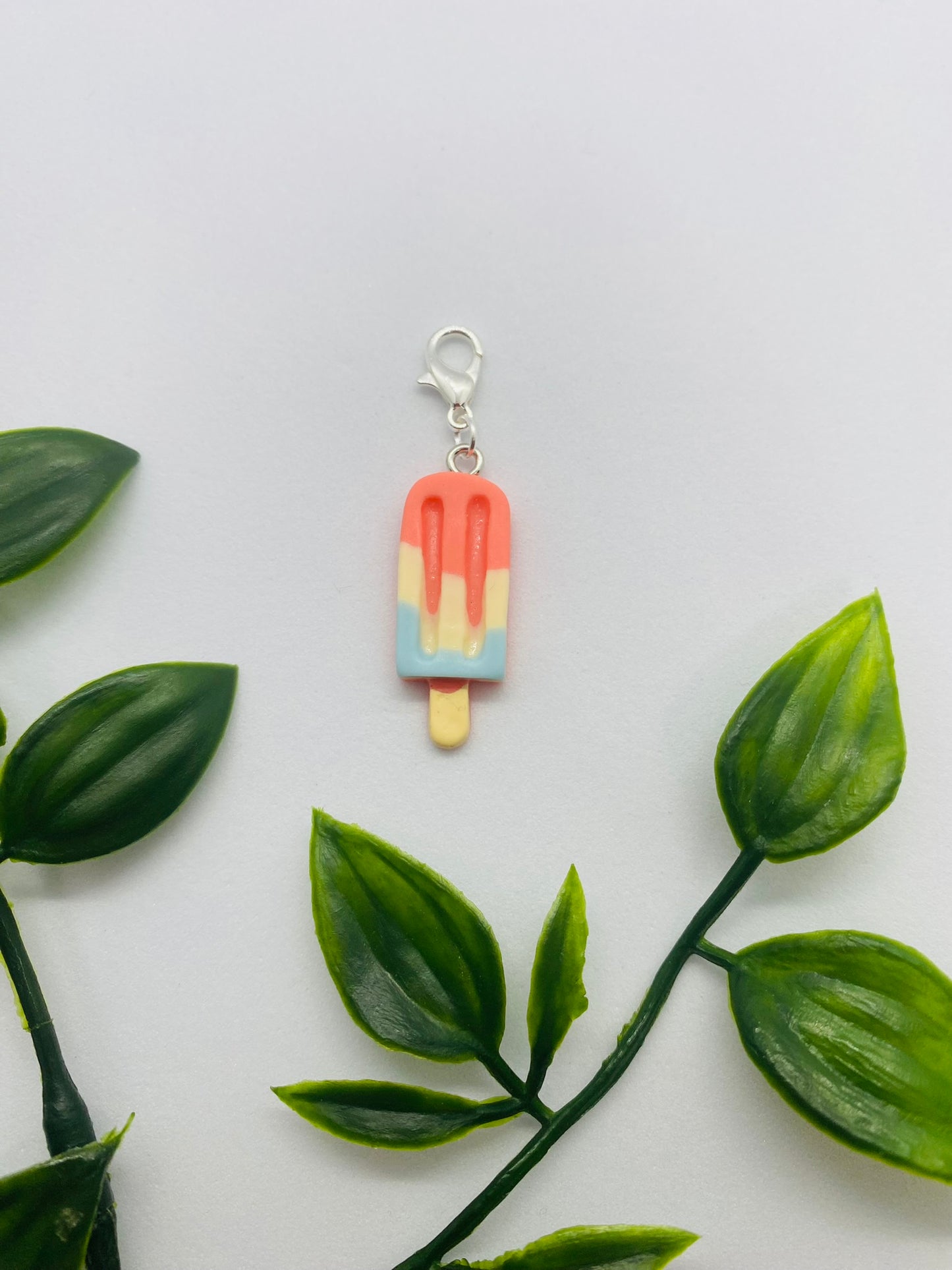 Pink, Cream & Blue Ice Lolly Charm
