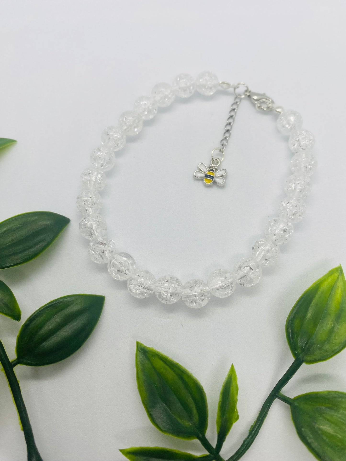 Clear Bead Bee Bracelet