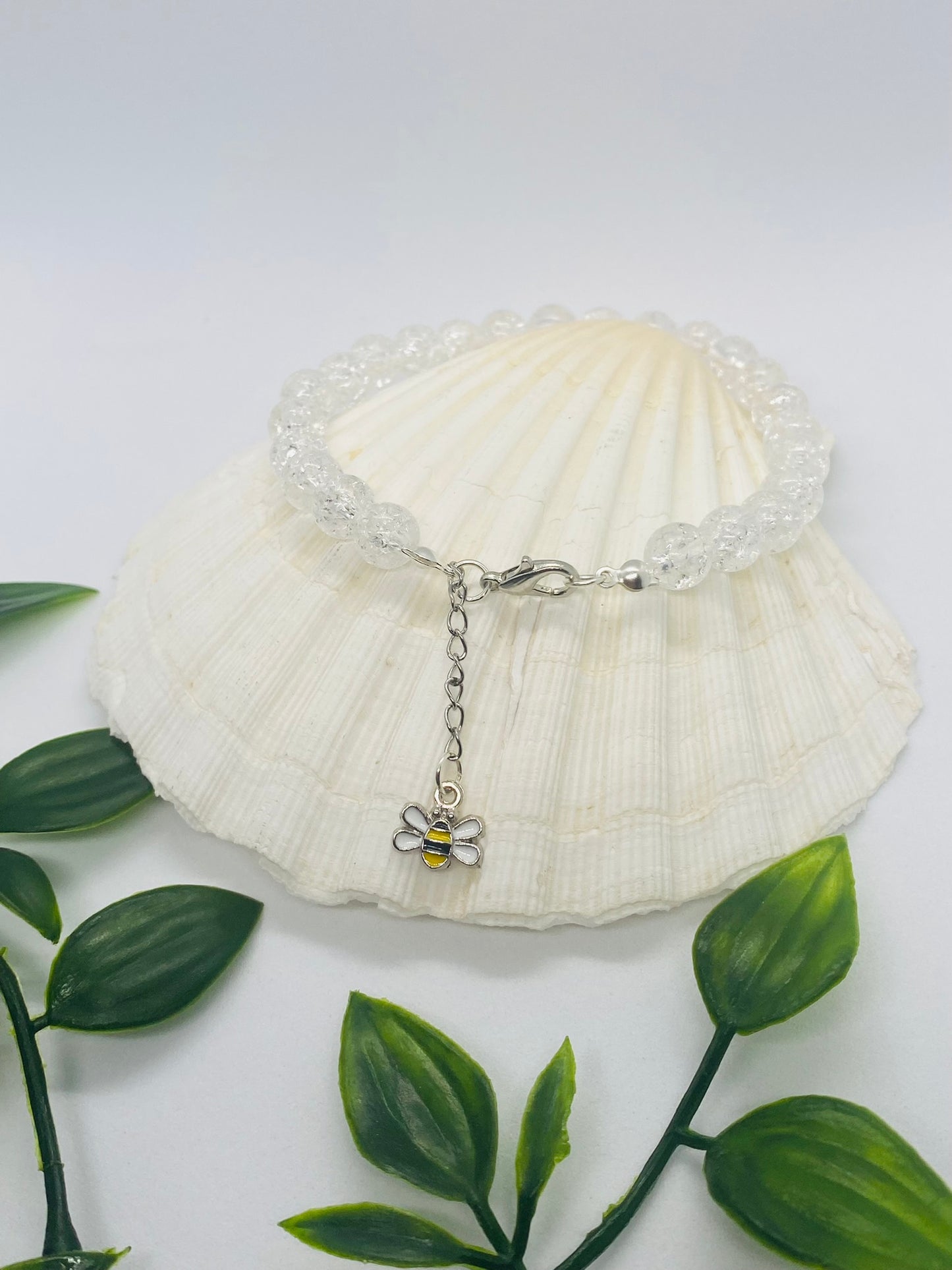 Clear Bead Bee Bracelet