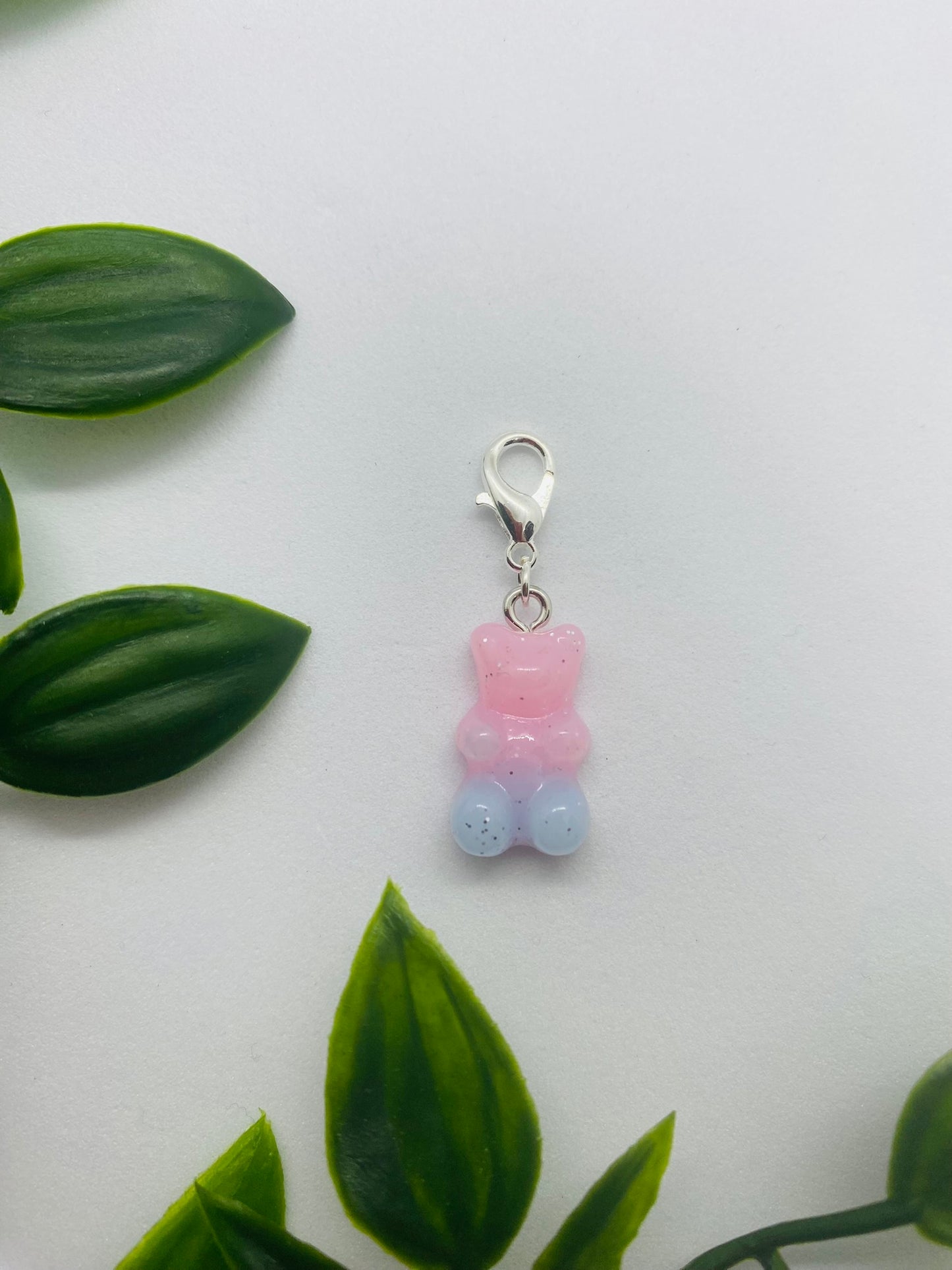 Pink & Blue Sparkle Teddy Charm