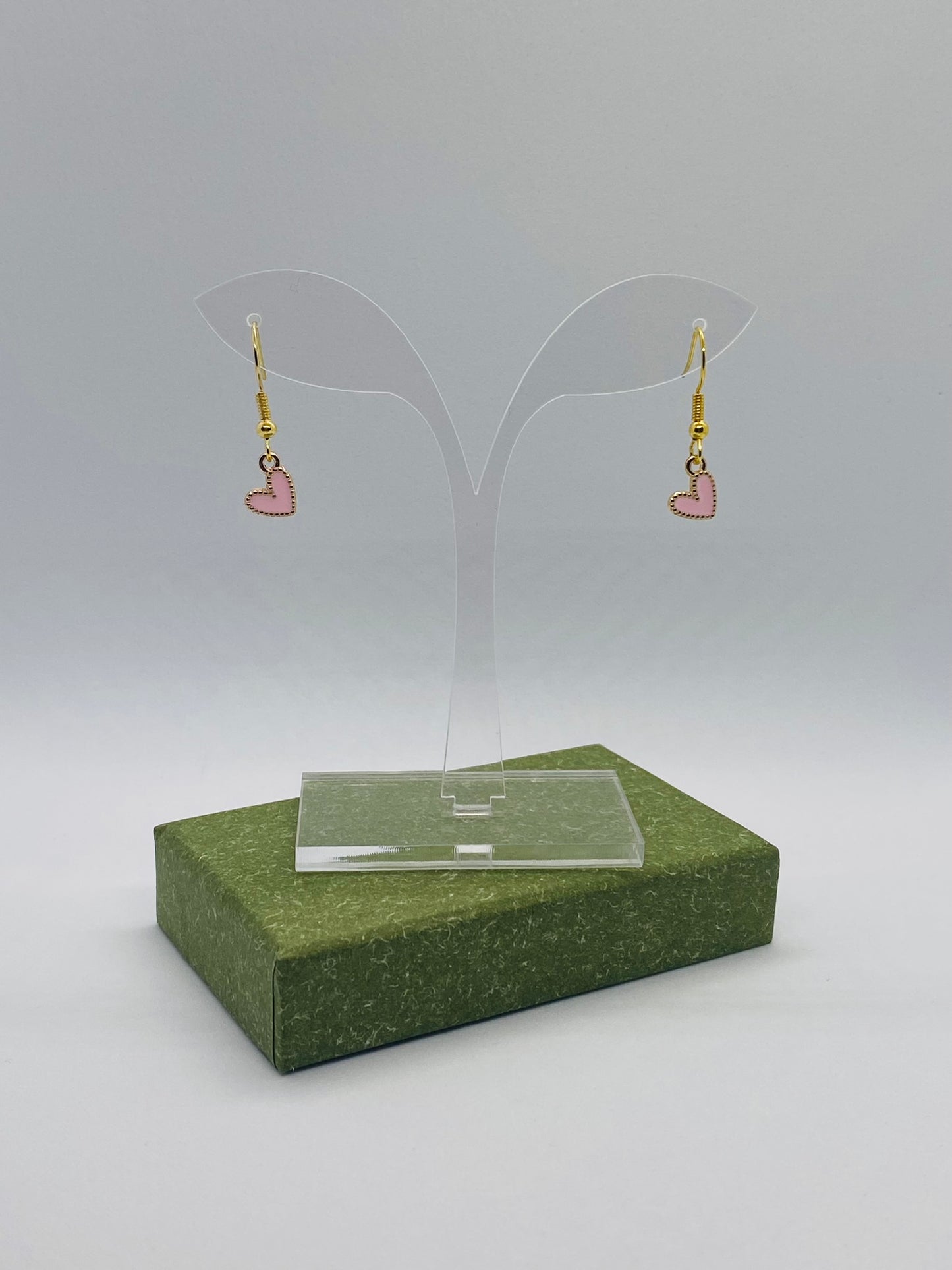 Pink Heart Earrings