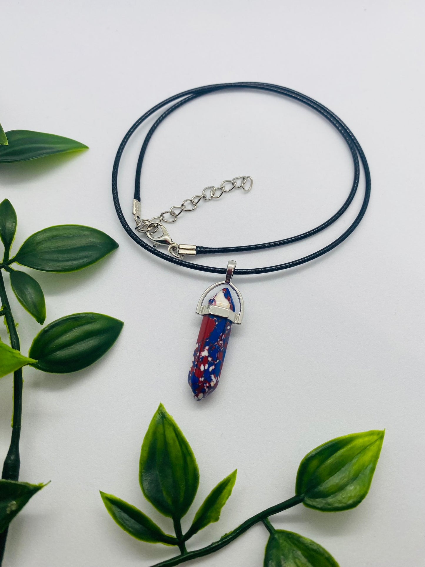 Red, White & Blue Pendent Necklace
