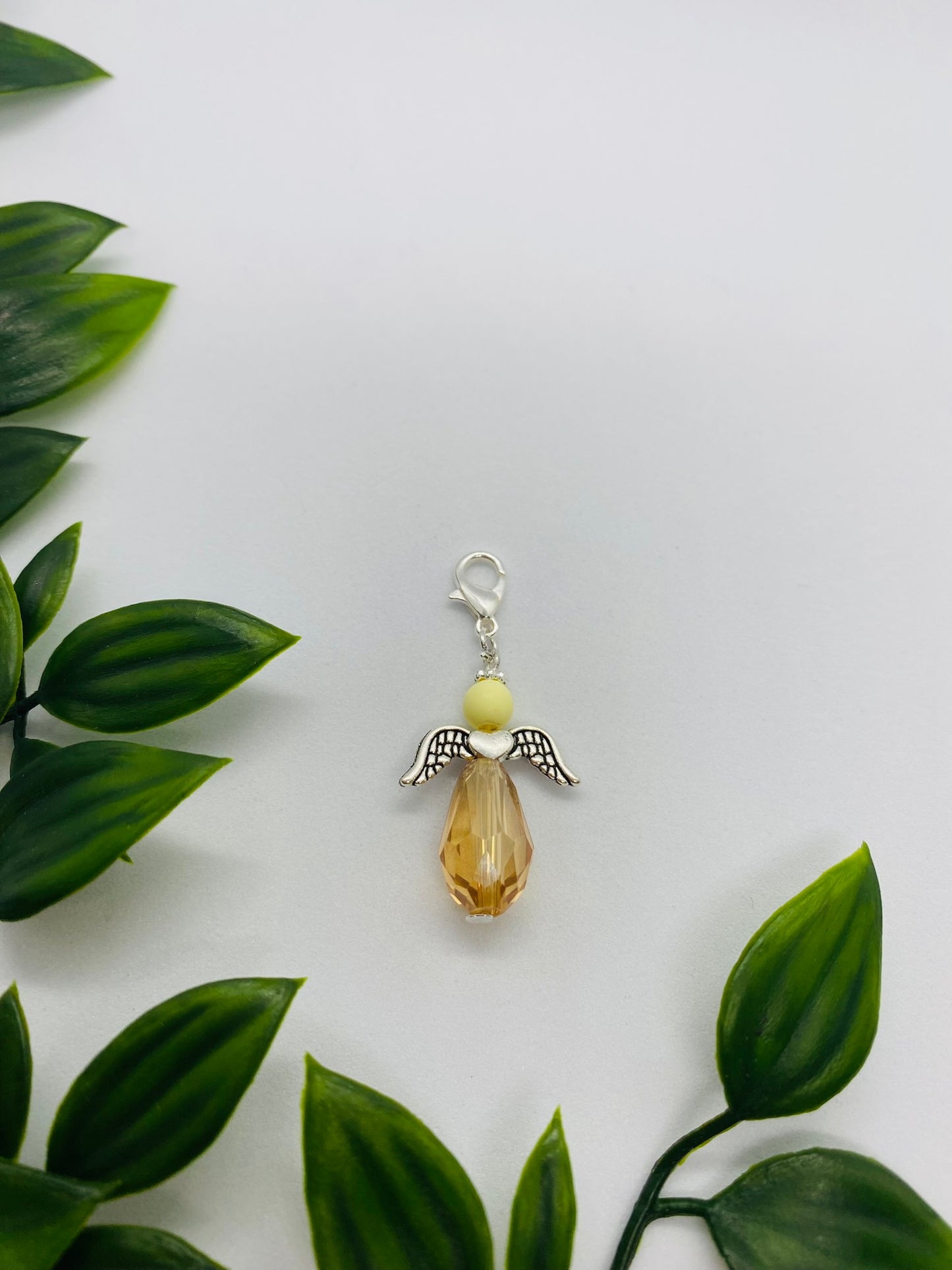 Yellow Face Angel charm