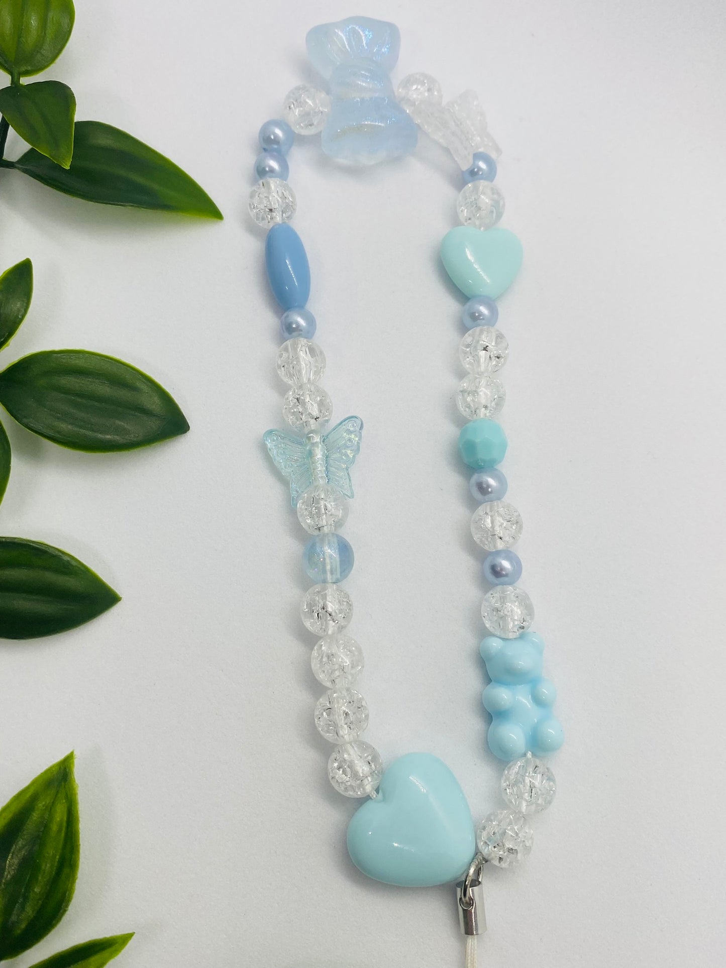 Long Blue Phone Charm
