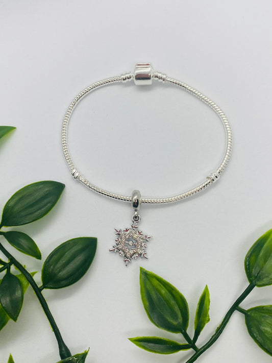 925 Silver Snake Charm Bracelet