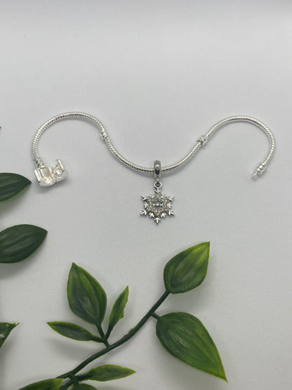 925 Silver Snake Charm Bracelet