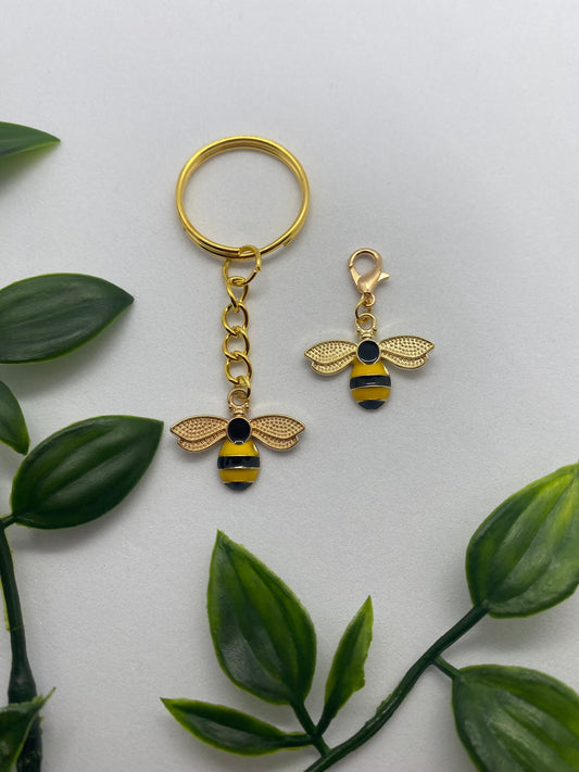 Bee Keyring & Charm Duo