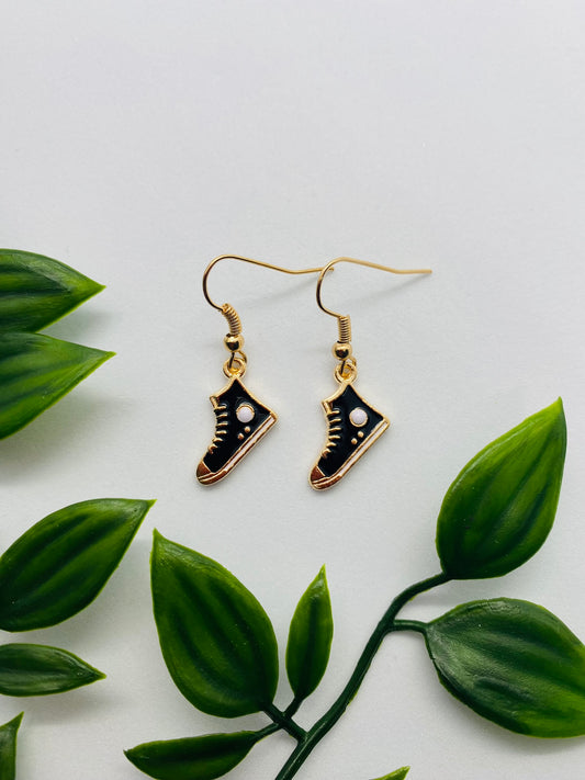 Black Boot Earrings