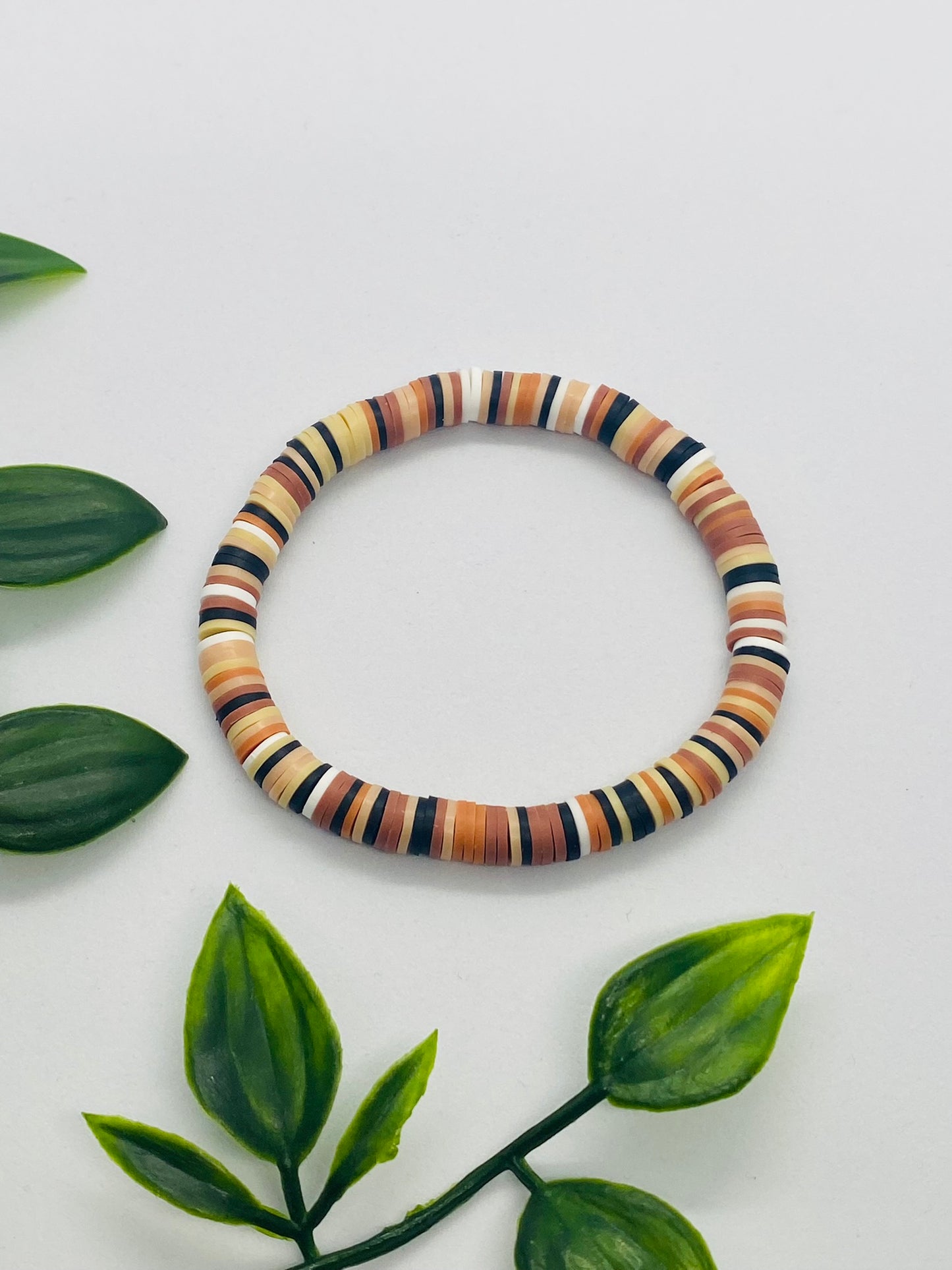 Black Neutral & Brown Mixed Bead Bracelet