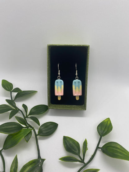 Blue & Pink Ice Lolly Earrings