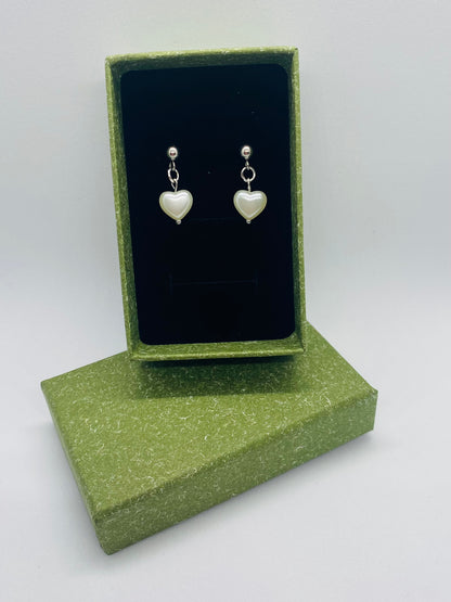 Pearl Heart Bead Earring