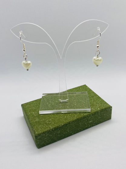Pearl Heart Bead Earring