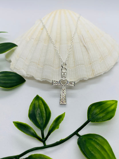925 Silver Heart Cross