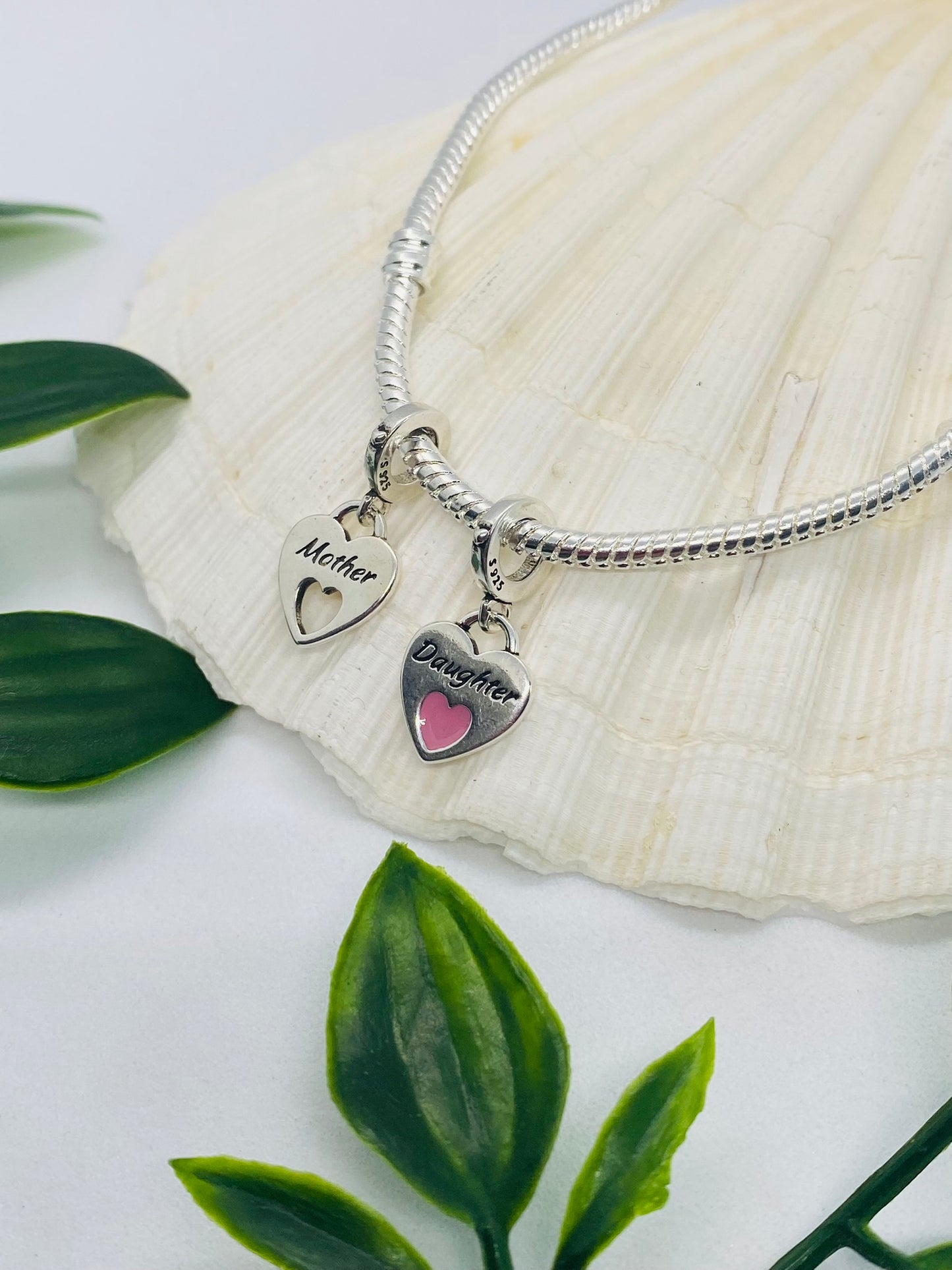 925 Silver Mother Daughter Duo Charms