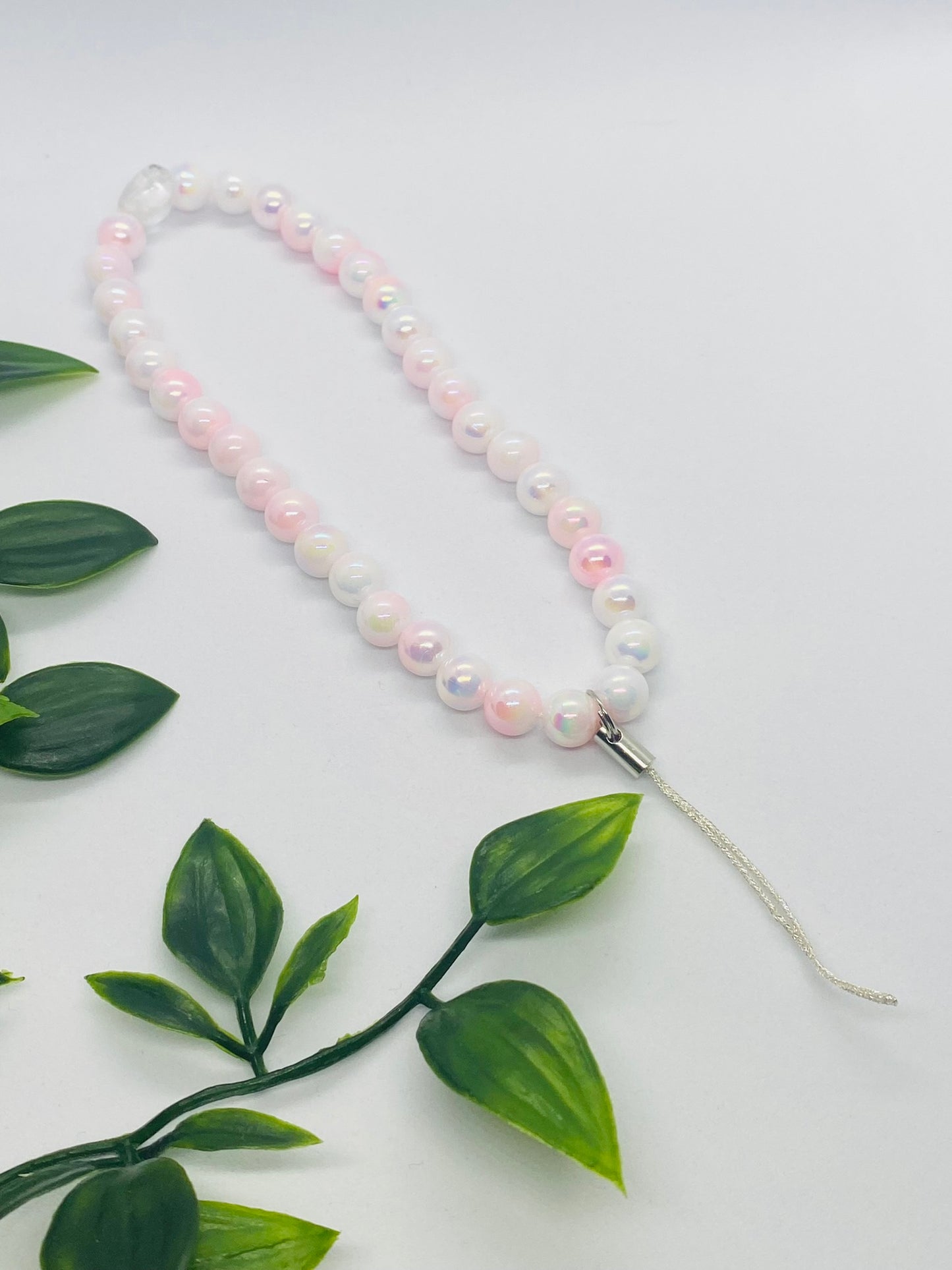 Long Pearly Pink Phone charm