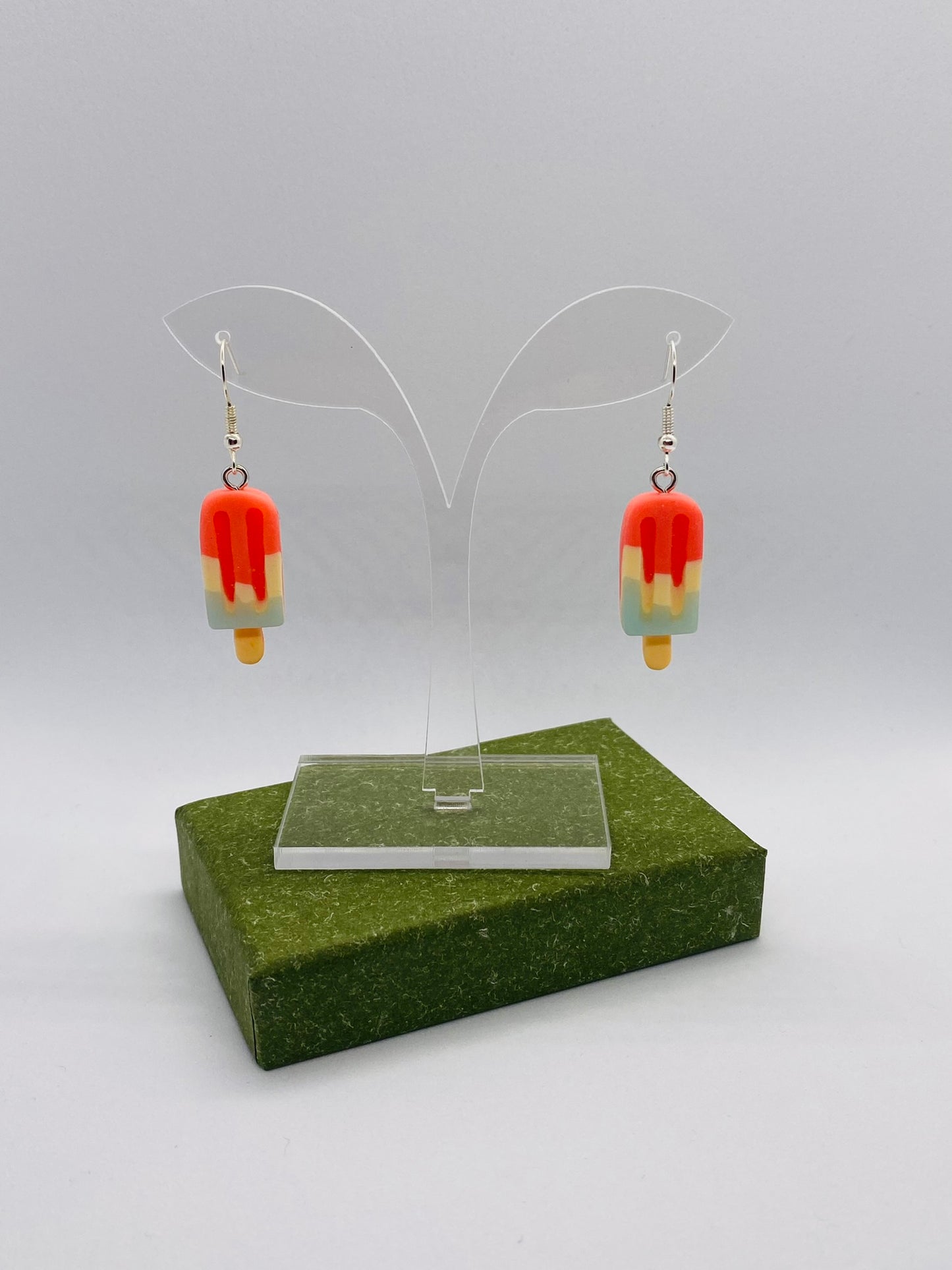 Dark Pink Ice Lolly Earrings