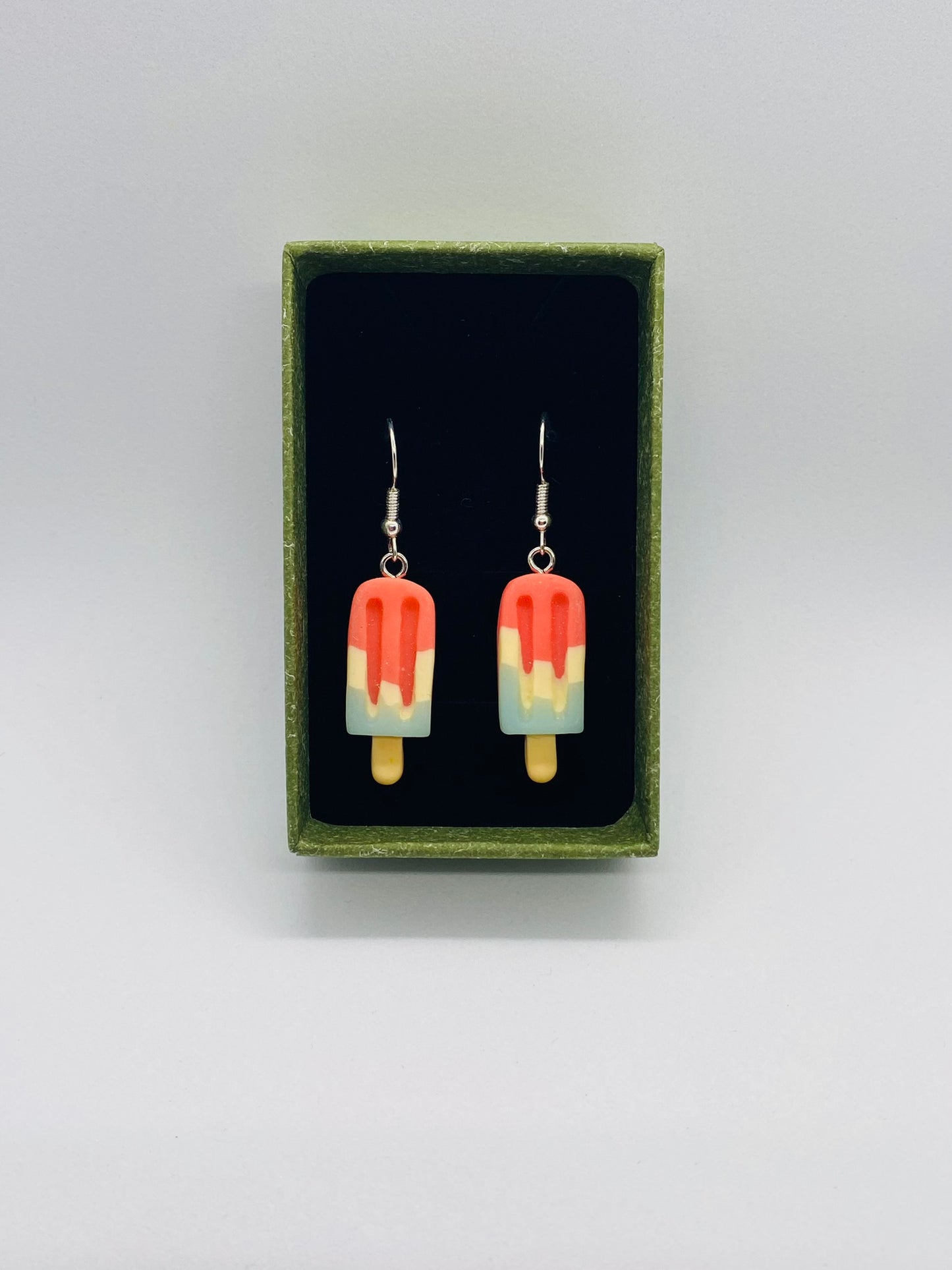 Dark Pink Ice Lolly Earrings