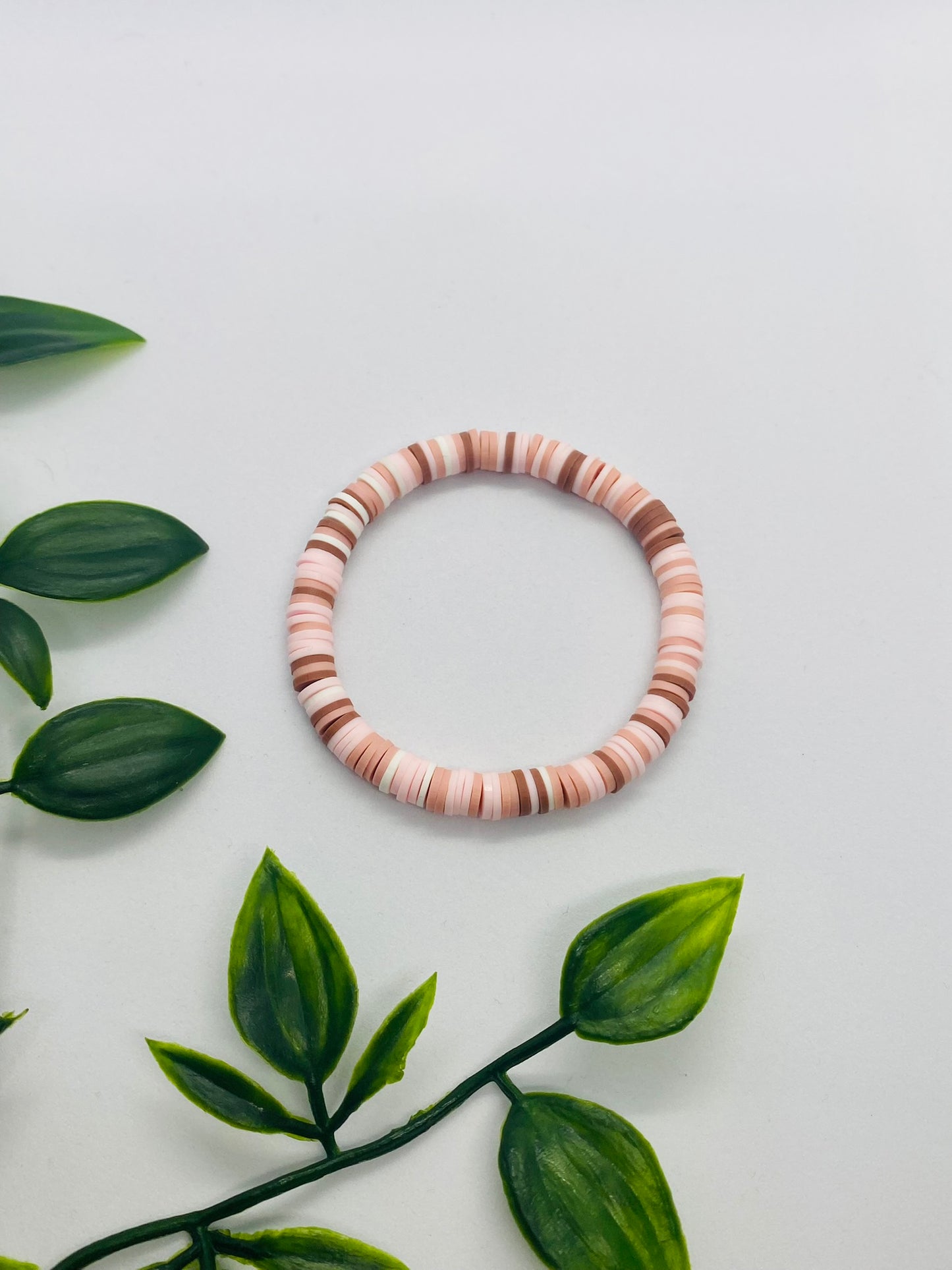 Kids Pink & Brown Mixed Bead Bracelet