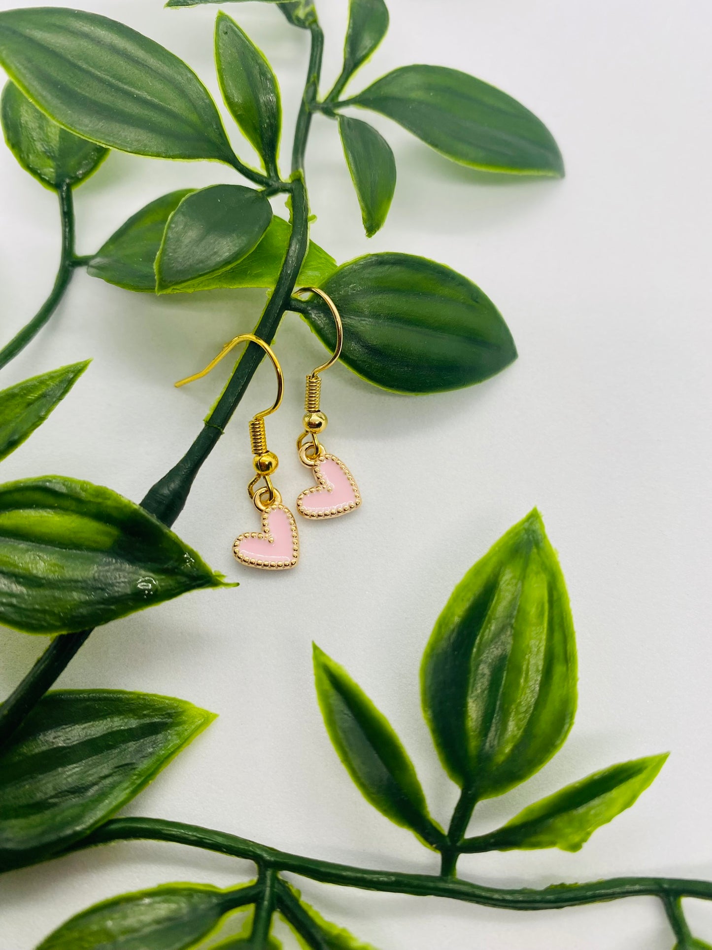 Pink Heart Earrings