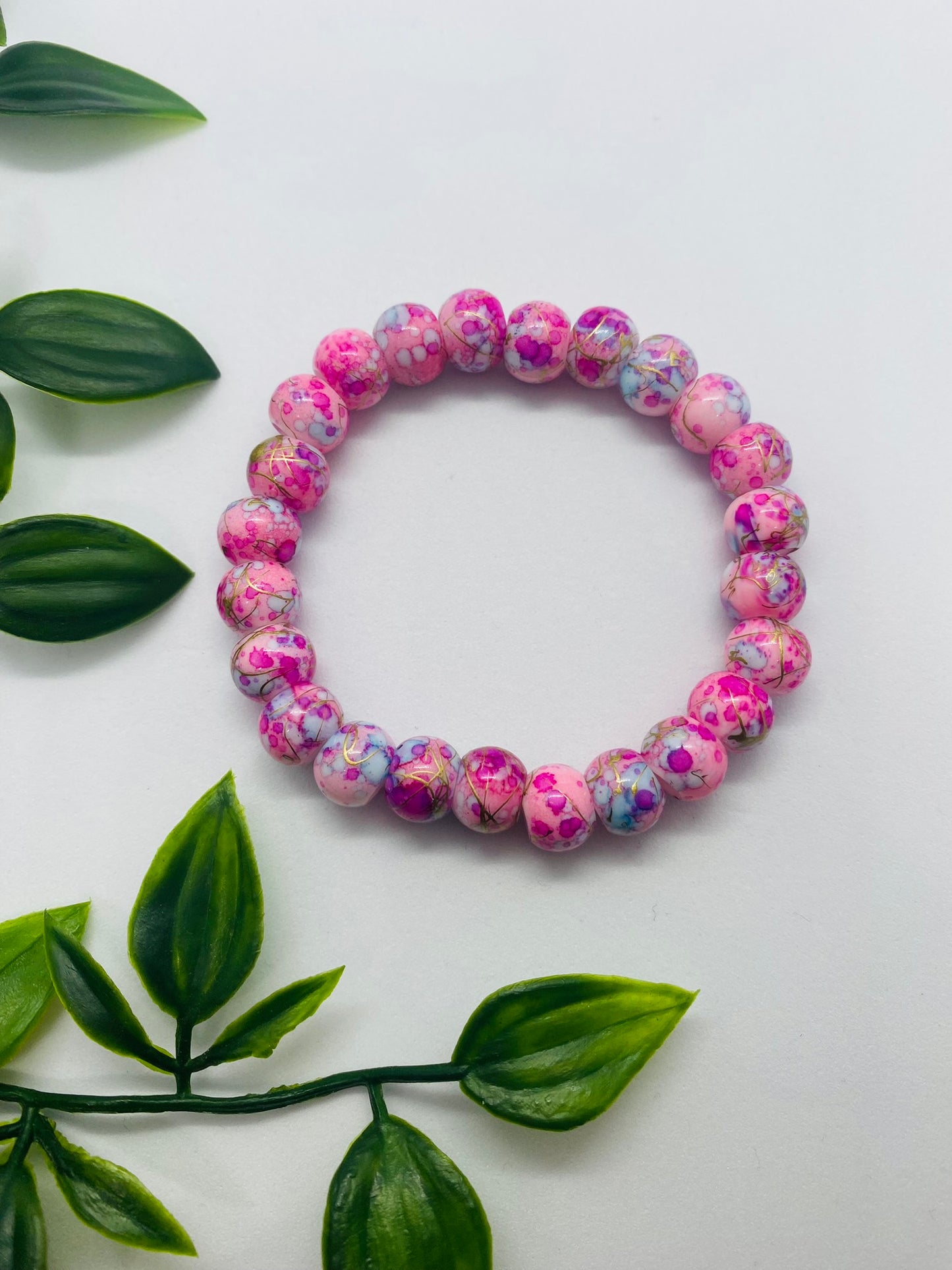 Pink Large Bead Bracelet