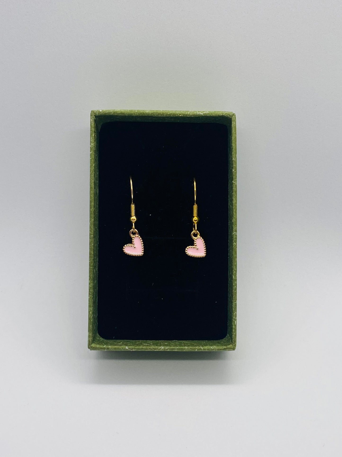 Pink Heart Earrings